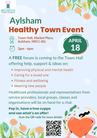 Healthy Town Event Poster QR code