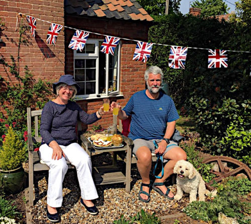 Barney looking unusually happy...